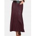 Solid Color PU Leather High Waist Skirt For Women