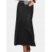 Solid Color PU Leather High Waist Skirt For Women