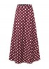 High Waist Polka Dot Casual Maxi Skirt For Women