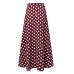 High Waist Polka Dot Casual Maxi Skirt For Women