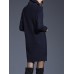 Casual Knitting Pure Color Turtleneck Long Sleeve Women Dresses