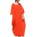 Stripe Loose Half Sleeve Vintage Maxi Dress For Women