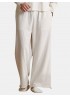 Mens Baggy Brief Pure Color Casual Elastic Waist Wide Leg Thin Straight Pants