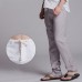 Mens Summer Thin Cotton Breathable Quick-drying Drawstring Casual Straight Pants