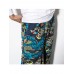 Mens Cotton Linen Ethic Hip Hop Wide Leg Loose Baggy Harem Pants