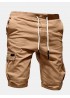 Mens Casual Multi Pockets Drawstring Waist Outdoor Sports Cargo Shorts