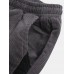 Mens Corduroy Side Stripe Patchwork Ankle Banded Jogger Pants