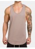 Mens Summer Sleeveless Cotton Breathable Sweat Loose Fit Workout Tank Tops