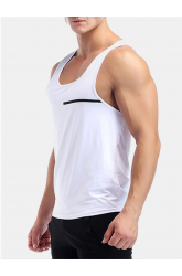 Mens Quick-drying Line Printed Slim Fit Vest Fitness Training Sport Tank Tops