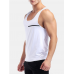 Mens Quick-drying Line Printed Slim Fit Vest Fitness Training Sport Tank Tops