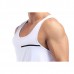 Mens Quick-drying Line Printed Slim Fit Vest Fitness Training Sport Tank Tops