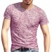 Mens Cotton Breathable Solid Short Sleeve Slim Fit Casual T-Shirt