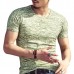 Mens Cotton Breathable Solid Short Sleeve Slim Fit Casual T-Shirt