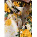 Mens Vacation Style Tropical Floral Printed Stand Collar Short Sleeve Henley Shirt