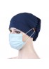 Beanie Cap Multicolor Chemotherapy Cap Button Mountable Ears Anti-Legging