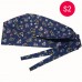 Cartoon Print Floral Elegance Tie-back Surgical Caps Scrub Hat