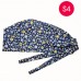 Cartoon Print Floral Elegance Tie-back Surgical Caps Scrub Hat