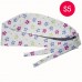 Cartoon Print Floral Elegance Tie-back Surgical Caps Scrub Hat