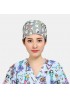 Cartoon Print Tie-back Surgical Caps Scrub Hat