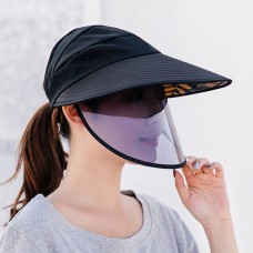 COLLROWN Women's Summer Sun Hat Double-layer Removable Sun Visor Big-edge Anti-UV