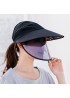 COLLROWN Women's Summer Sun Hat Double-layer Removable Sun Visor Big-edge Anti-UV