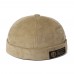 Men Women Couples Adjustable Solid Corduroy Velvet Brimless Hats Retro Crimping Bucket Cap