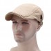 Men Cotton Solid Color Beret Flat Cap Duck Hat Sunshade Casual Peaked Forward Cap Adjustable Hat