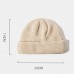 Unisex Solid Color Knitted Wool Hat Skull Caps Beanie Brimless Hats