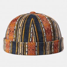 Corduroy Brimless Skull Cap Stripe Multicolor Customized Hats